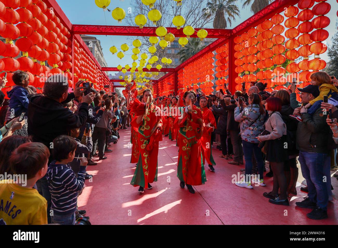 Rome, Italy. 18th Feb, 2024. Chinese New Year celebrations in the