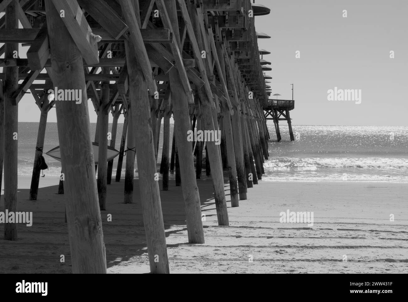Stock photo of the Garden City Pier near Myrtle Beach, South Carolina, USA. Stock Photo