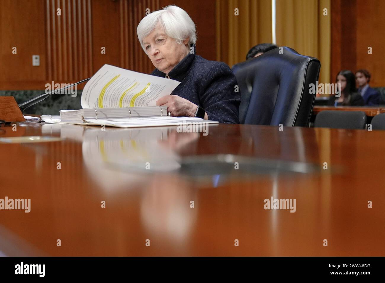 Treasury Secretary Yellen, attends for a Senate Finance hearing