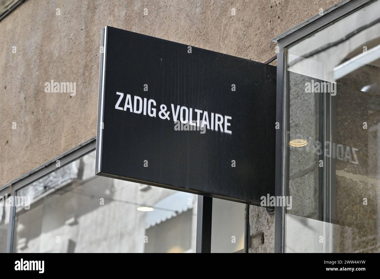 Lyon, France. 16th Feb, 2024. Zadig & Voltaire Illustration of ...