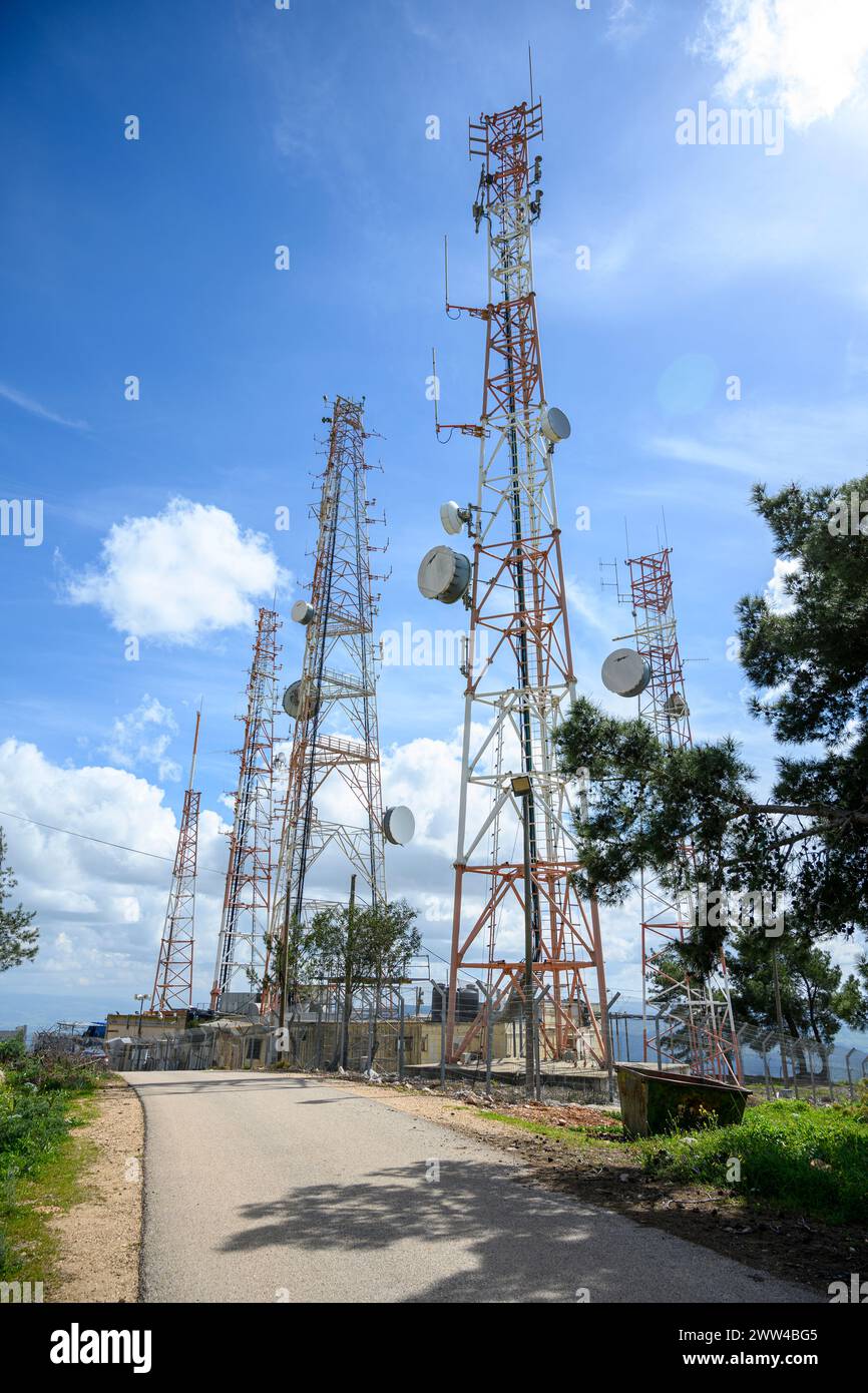 Communication masts Stock Photo