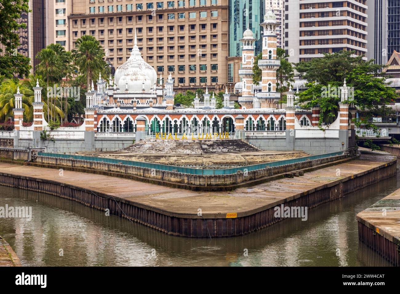 The River of Life / Kolam Biru fountain at the confluence of the Klang and Gombak River in Kuala Lumpur, Malaysia Stock Photo