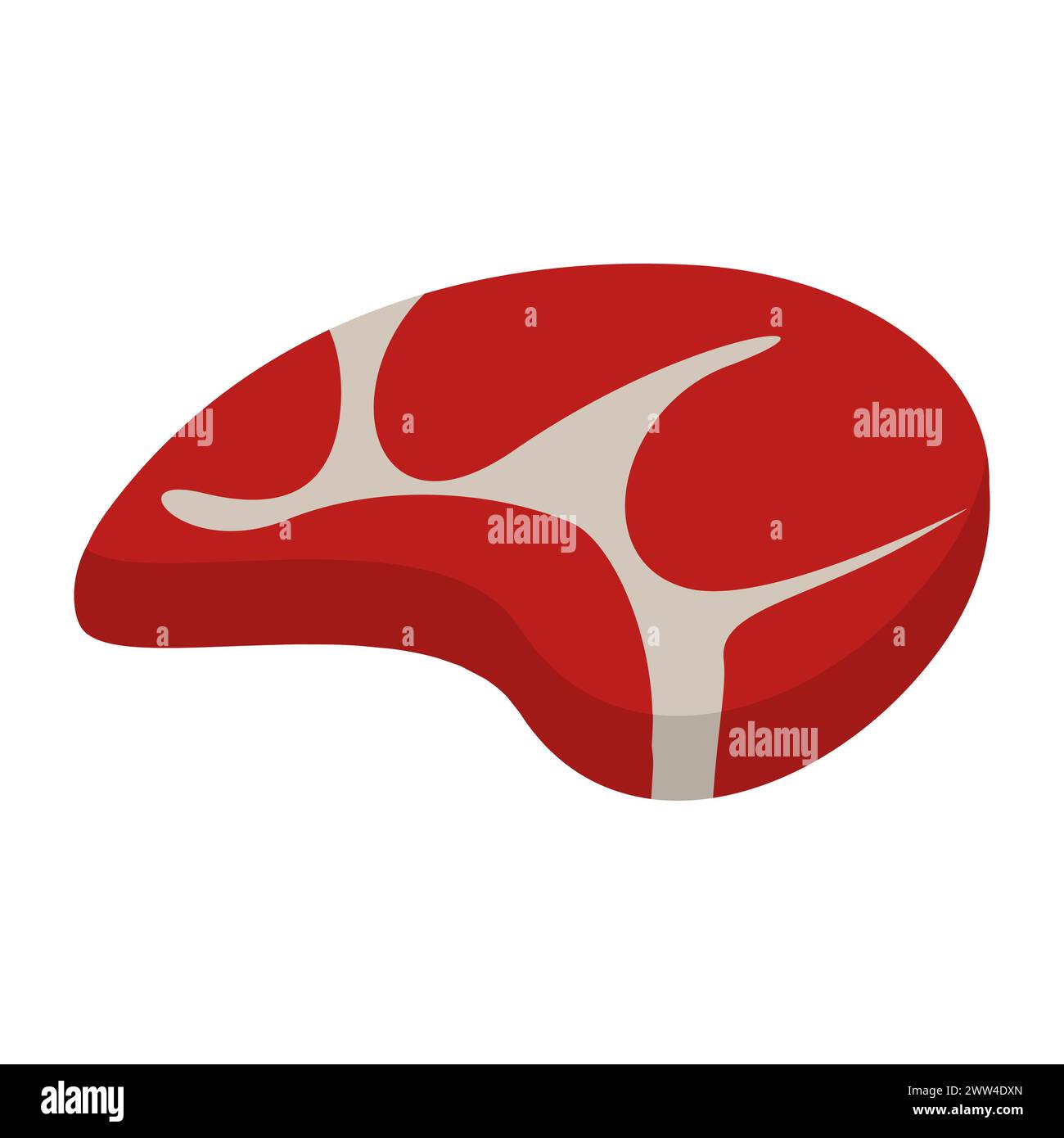 Well done piece steak Stock Vector Images - Alamy