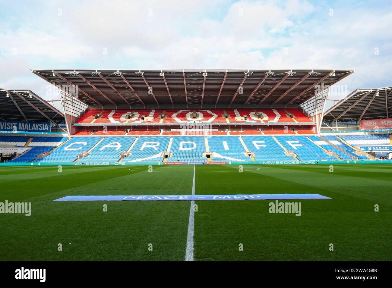 General View inside the Stadium during the Wales v Finland UEFA Euro