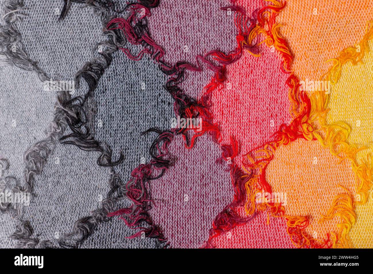 Abstract colorful threads. Argyle patterned textile as full frame ...