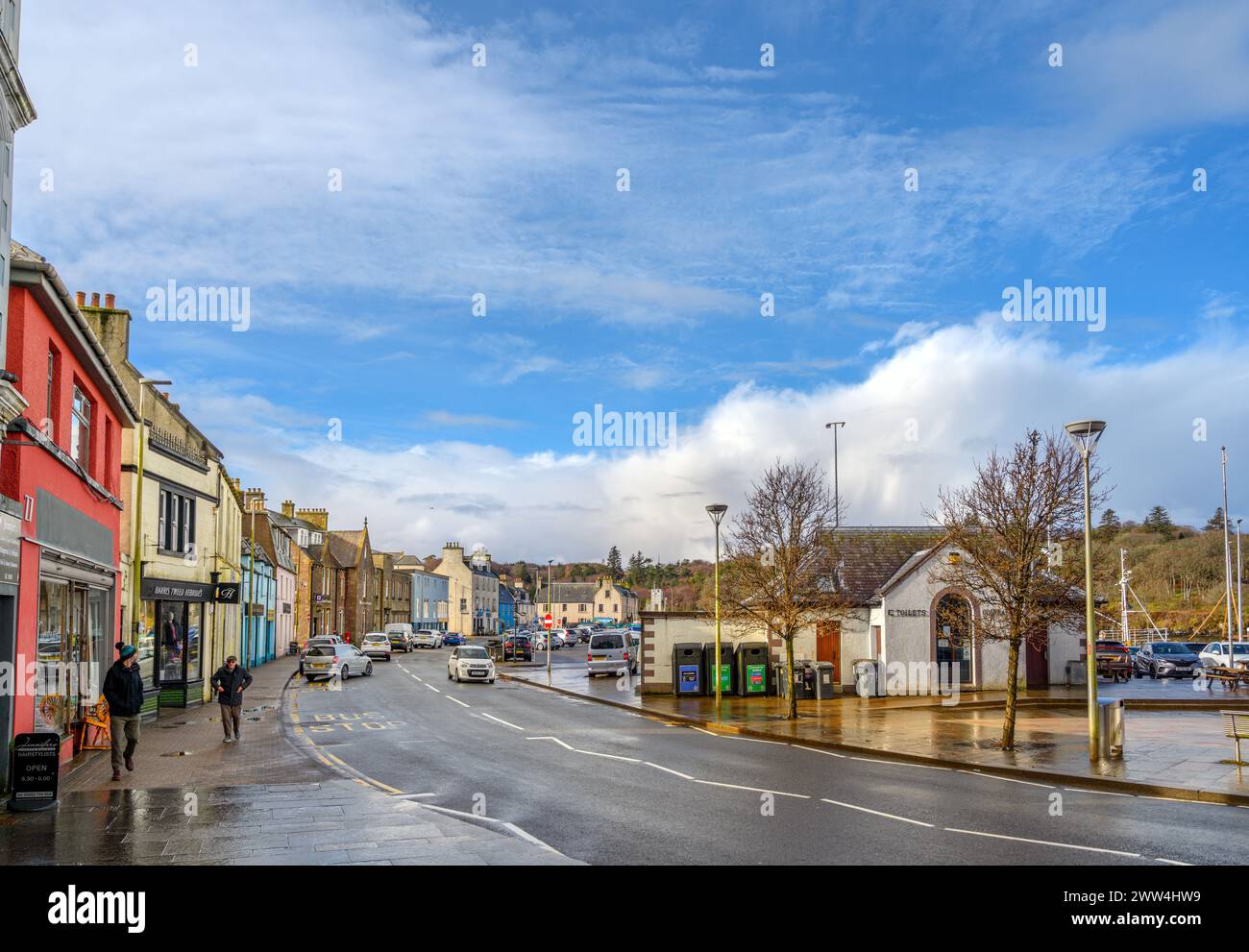 Cromwell Street and North Beach, Stornaway, Isle of Lewis, Outer Hebrides, Scotland, UK Stock Photo