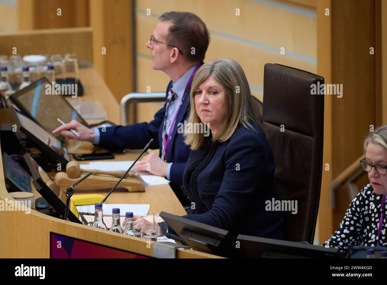 Edinburgh Scotland, UK 21 March 2024. Alison Johnstone MSP At The ...