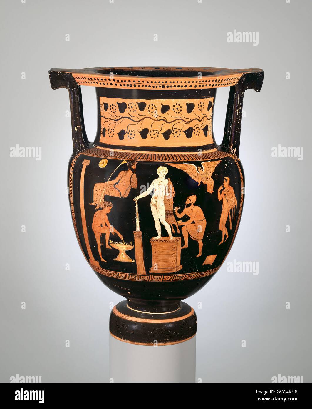 Terracotta column-krater (bowl for mixing wine and water) ca. 360–350 ...