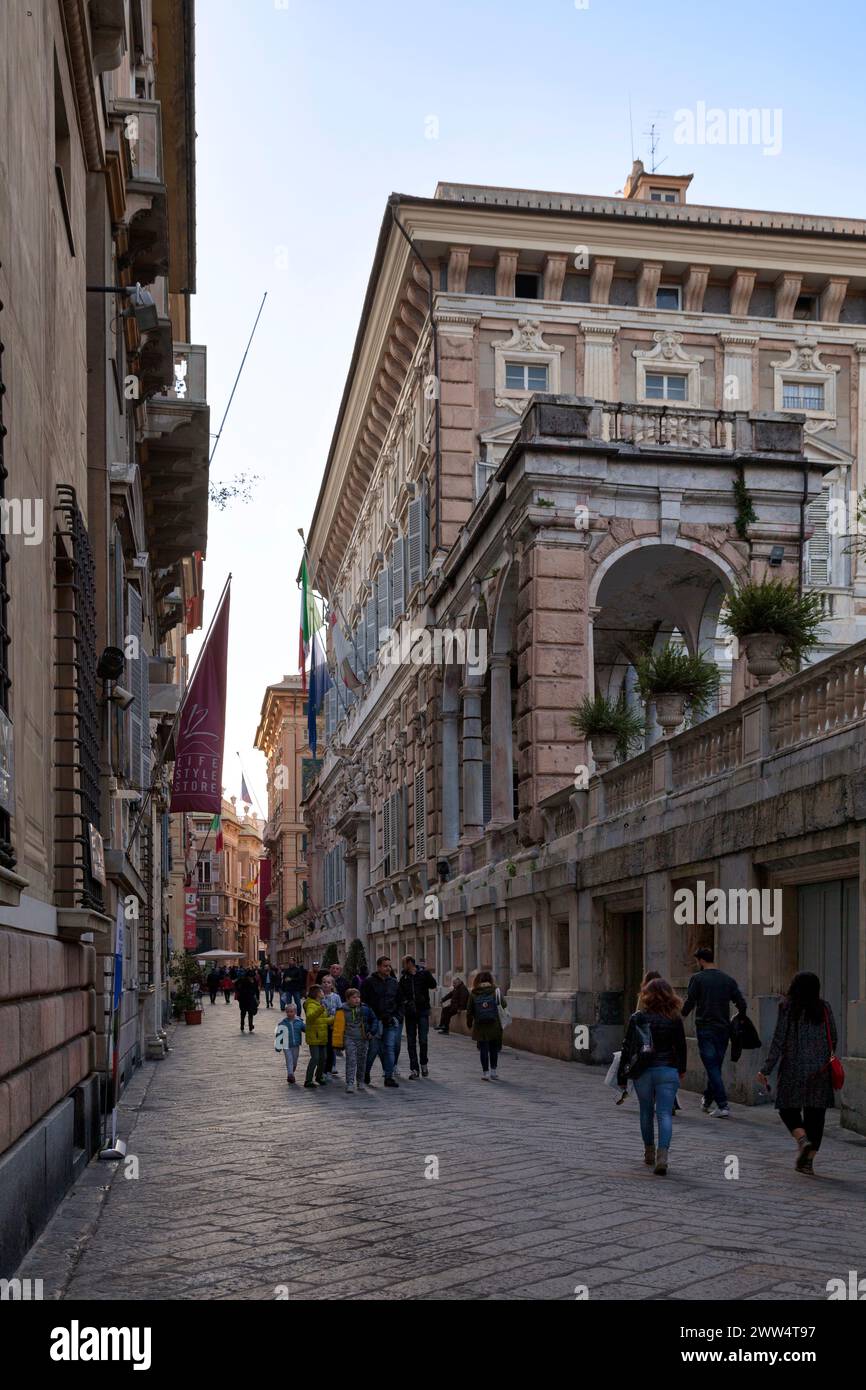 Genoa, Italy March 30 2019 The palazzo DoriaTursi or palazzo