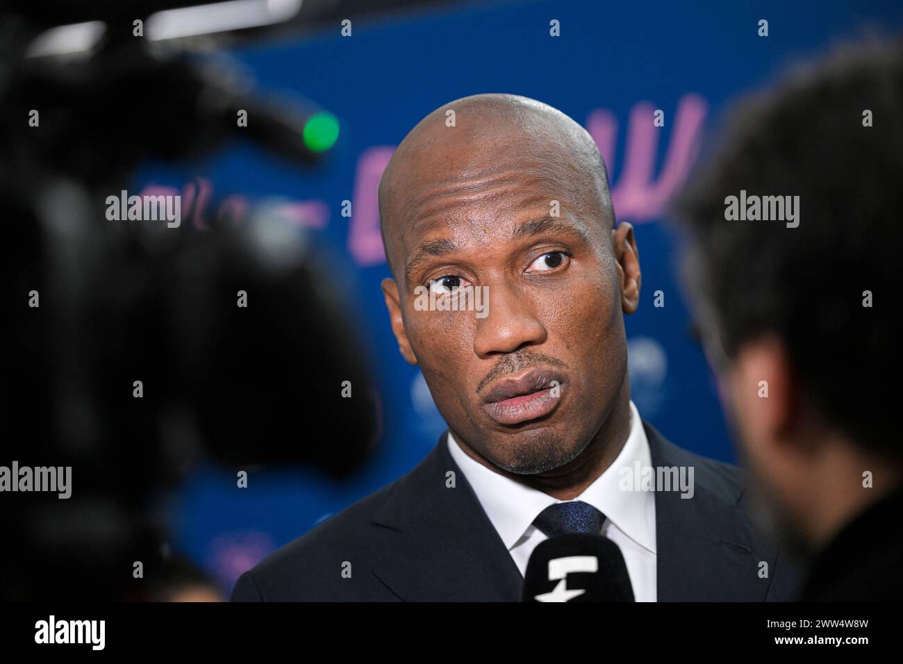 Didier Drogba during the Olympic Games football tournament final draw at Paris 2024 HQ on March 20, 2024 in Paris, France. Stock Photo