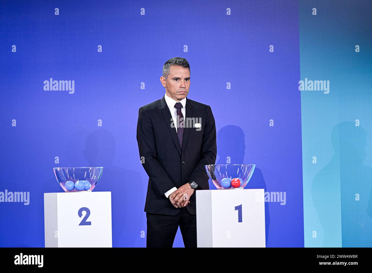 Paris, France. 20th Mar, 2024. Javier Saviola during the Olympic Games football tournament final draw at Paris 2024 HQ on March 20, 2024 in Paris, France. Credit: Victor Joly/Alamy Live News Stock Photo
