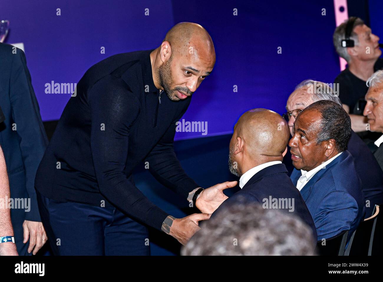 Paris, France. 20th Mar, 2024. Thierry Henry during the Olympic Games football tournament final draw at Paris 2024 HQ on March 20, 2024 in Paris, France. Credit: Victor Joly/Alamy Live News Stock Photo
