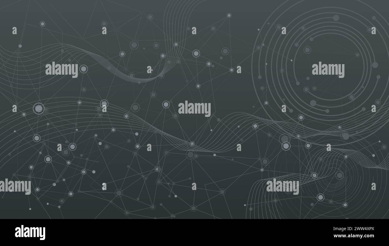 Abstract Wave Geometric Technology Background, Vector Illustration ...