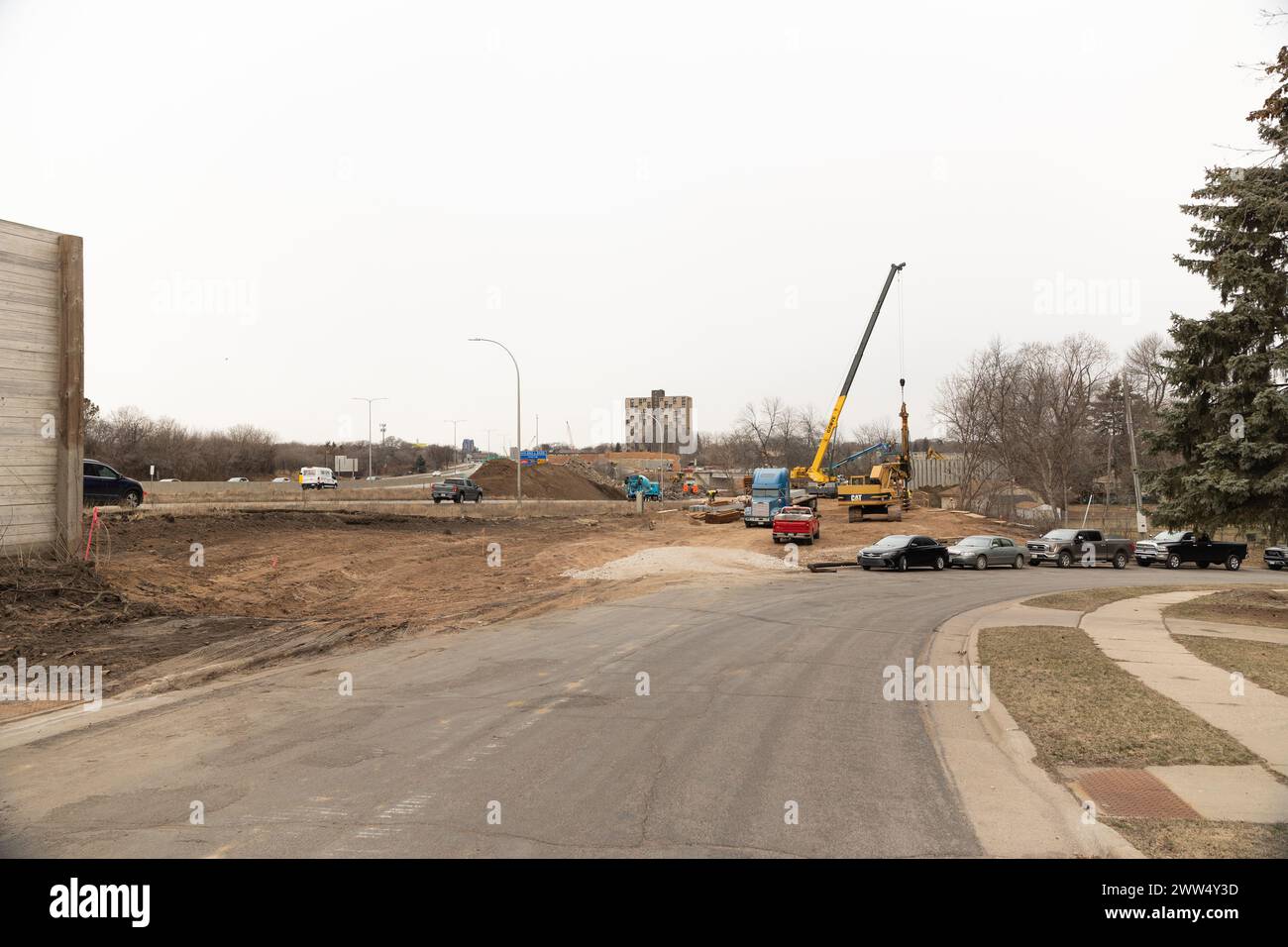 METRO Gold Line Bus Rapid Transit Construction on March 21, 2024 Stock Photo