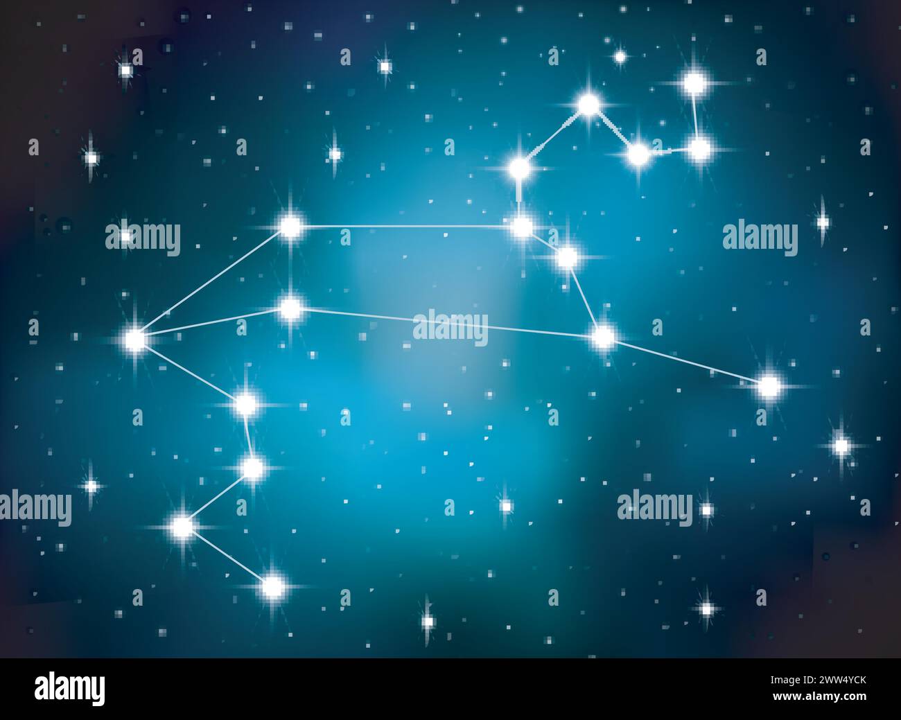 Horoscope Zodiac Sign of The Leo on The Astrological Space Background ...