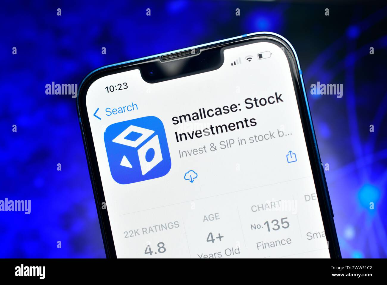 New Delhi, India 20 March 2024 Smallcase app from zerodha on