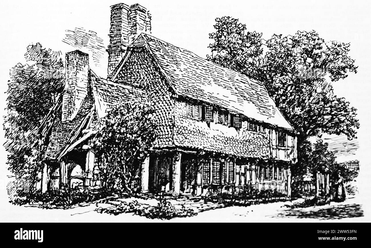 Old english trees Black and White Stock Photos & Images - Alamy