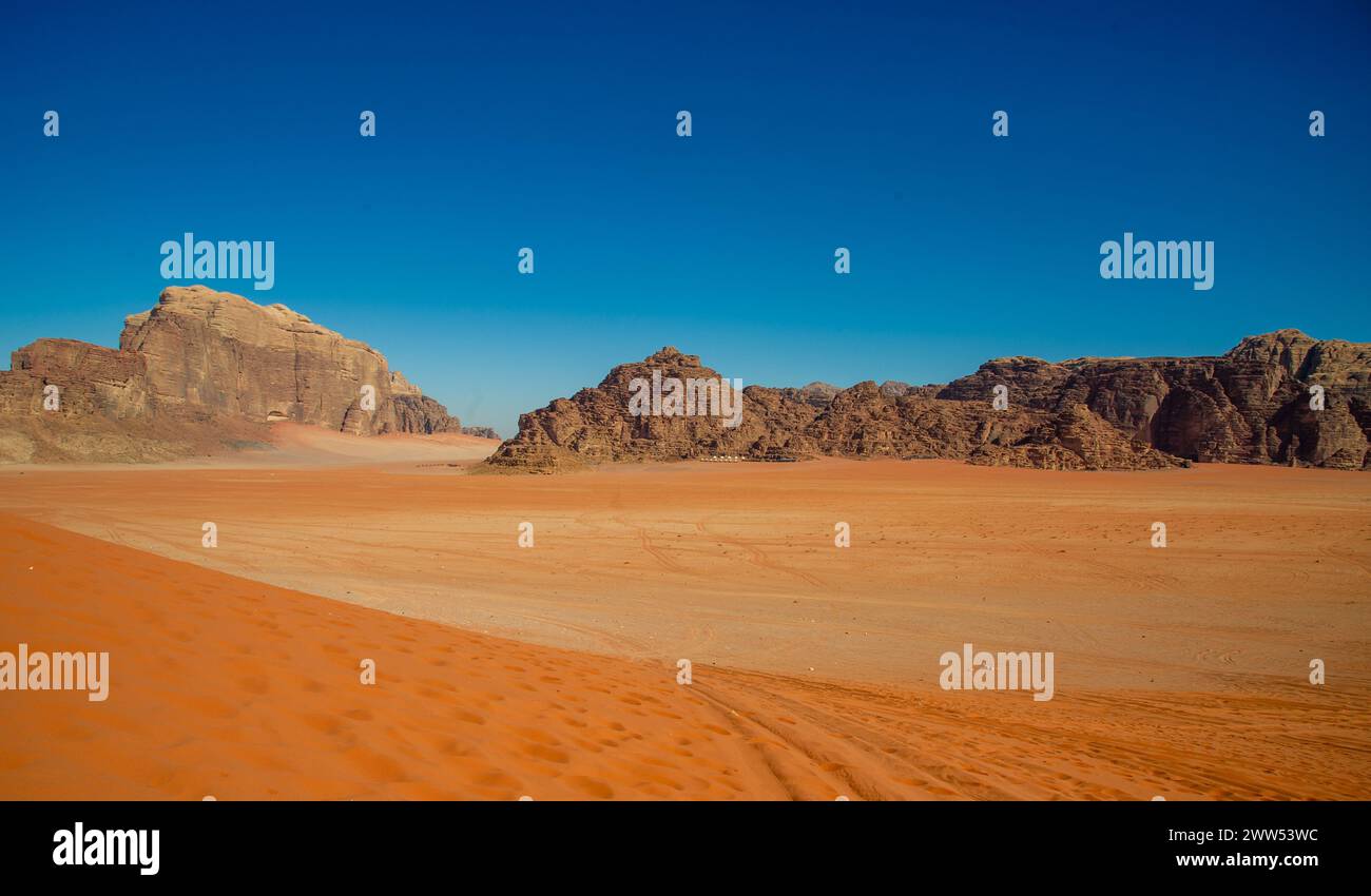 Red Mars like landscape in Wadi Rum desert, Jordan, this unreal