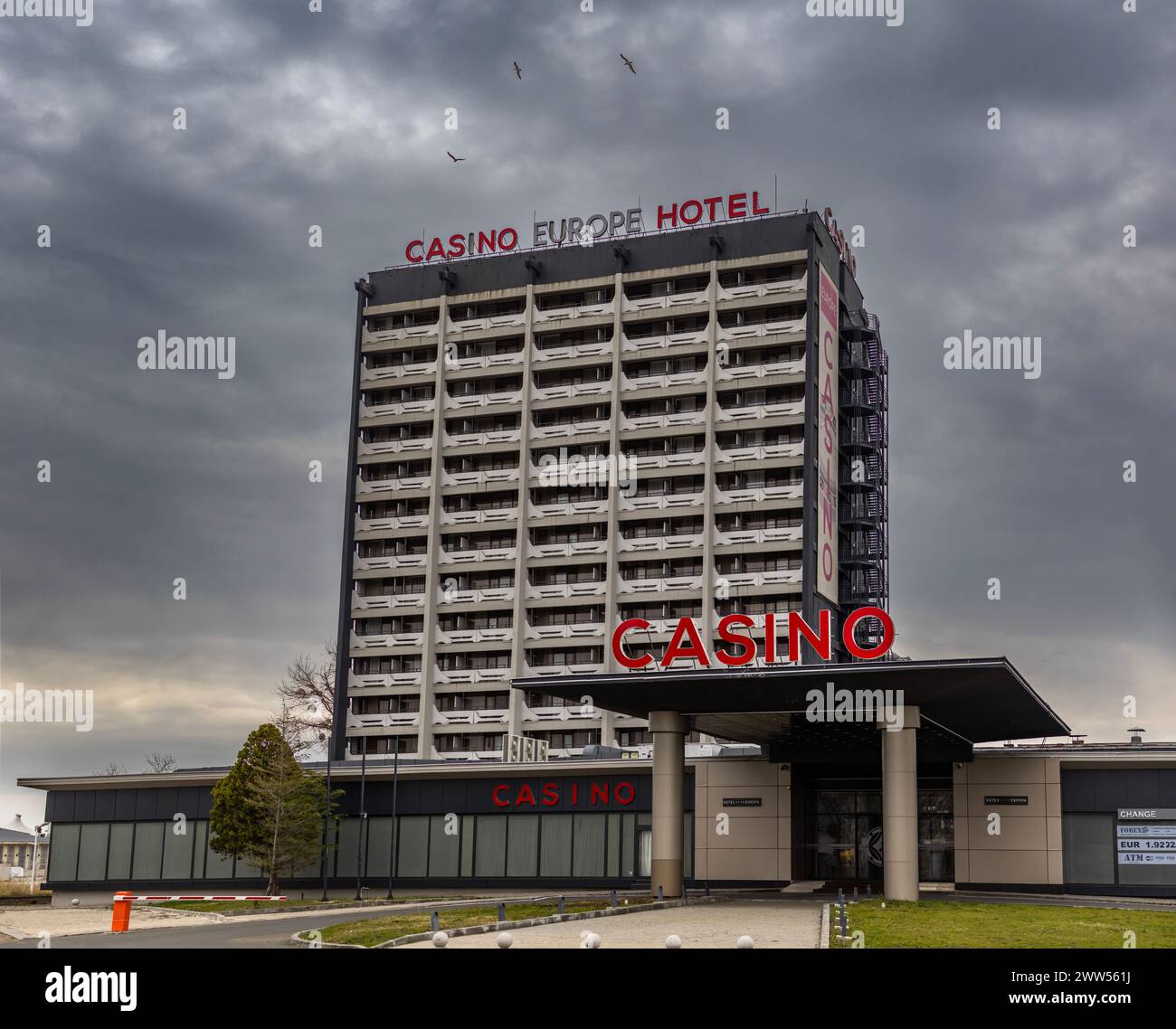 Hotel and casino Europe in Sunny Beach, Bulgaria Stock Photo