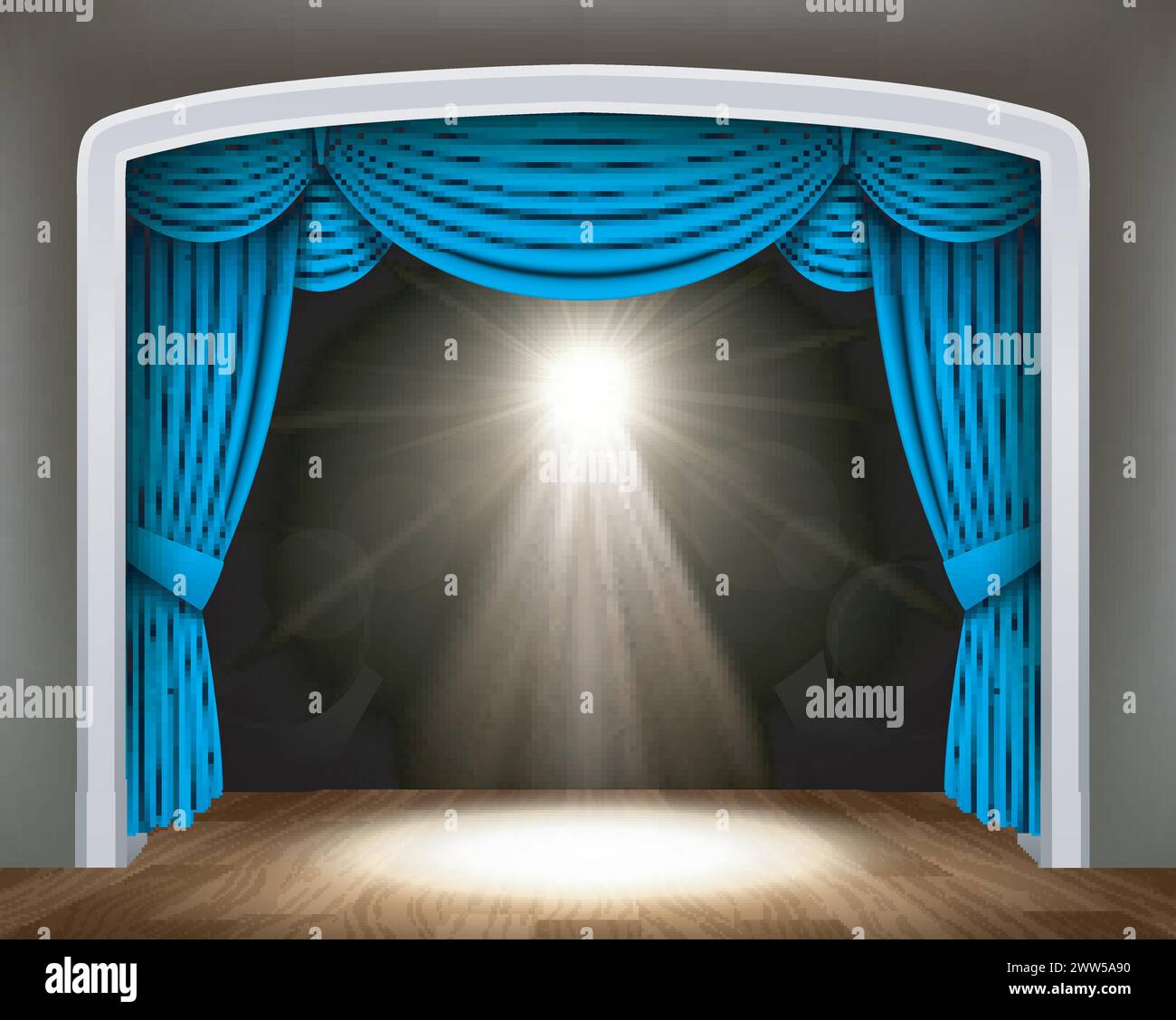 Blue curtain theater background Stock Vector Images - Page 2 - Alamy, image size:1300x1127