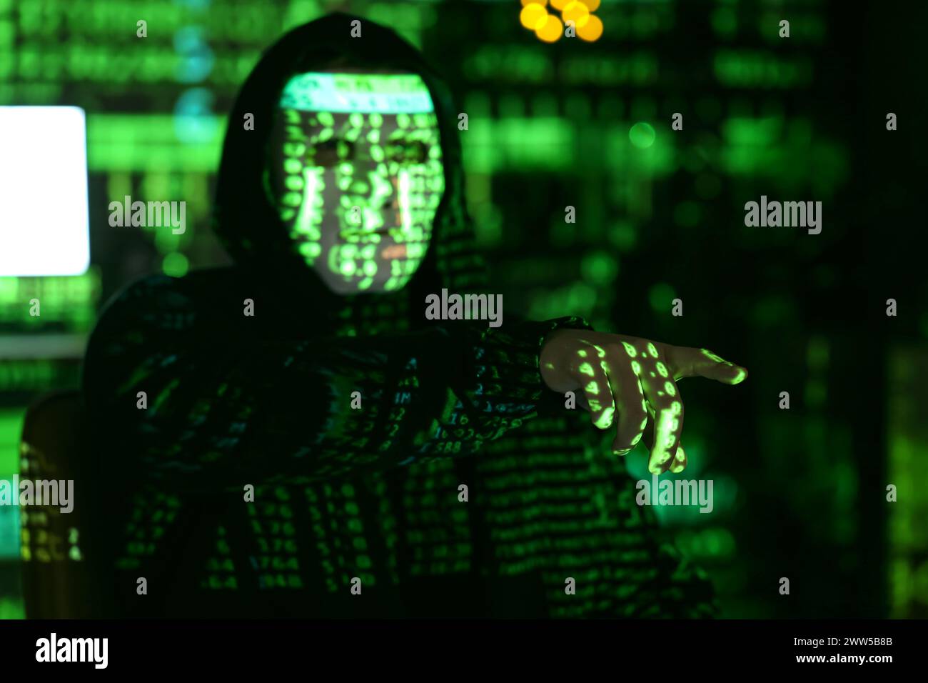 Hacker projection programming code hi-res stock photography and images ...
