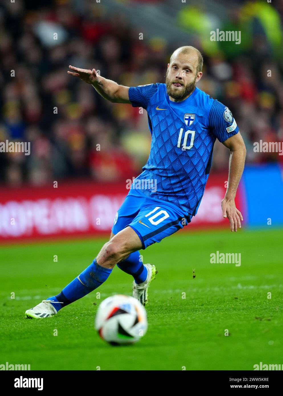 Finland's Teemu Pukki during the UEFA Euro 2024 Qualifying playoff
