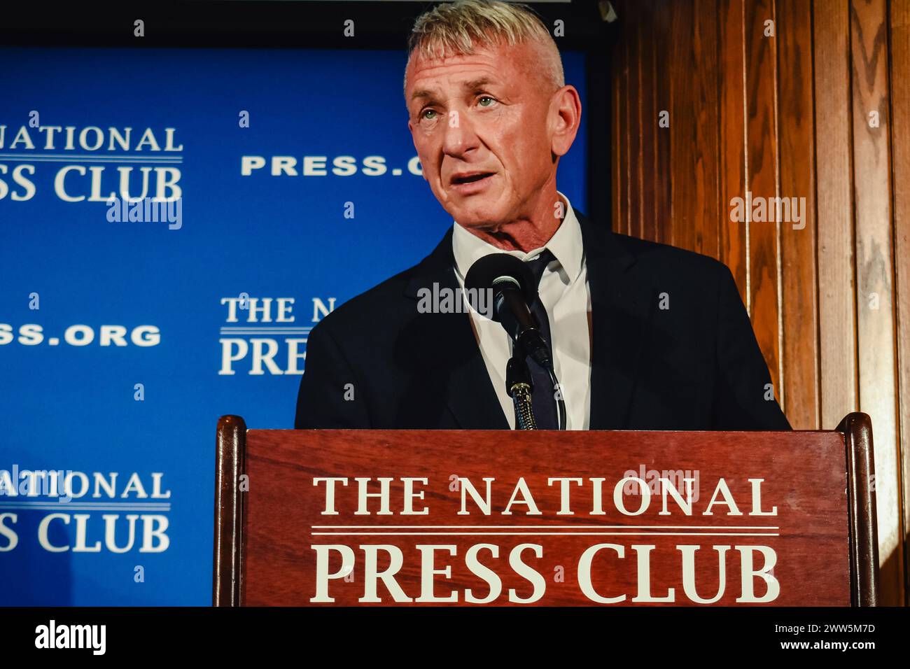 Sean Penn, actor and executive producer of the film 'Anna' screened at the National Press Club, 20 Mar. 2024 Stock Photo