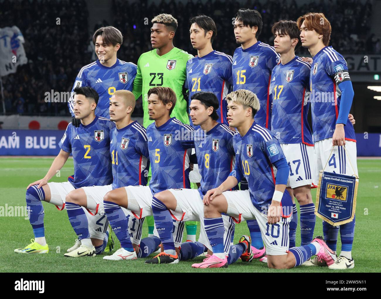 Tokyo, Japan. 21st Mar, 2024. Japan's national team members pose for