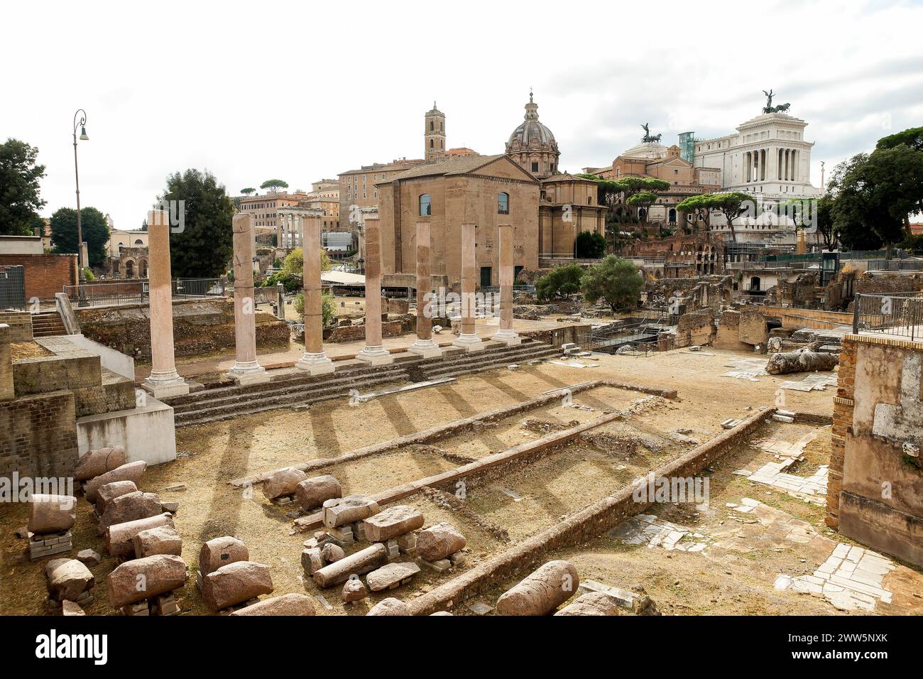 Panoramic Scenes of The Temple of  Peace (Foro della Pace) in Rome, Lazio Province, Italy. Stock Photo