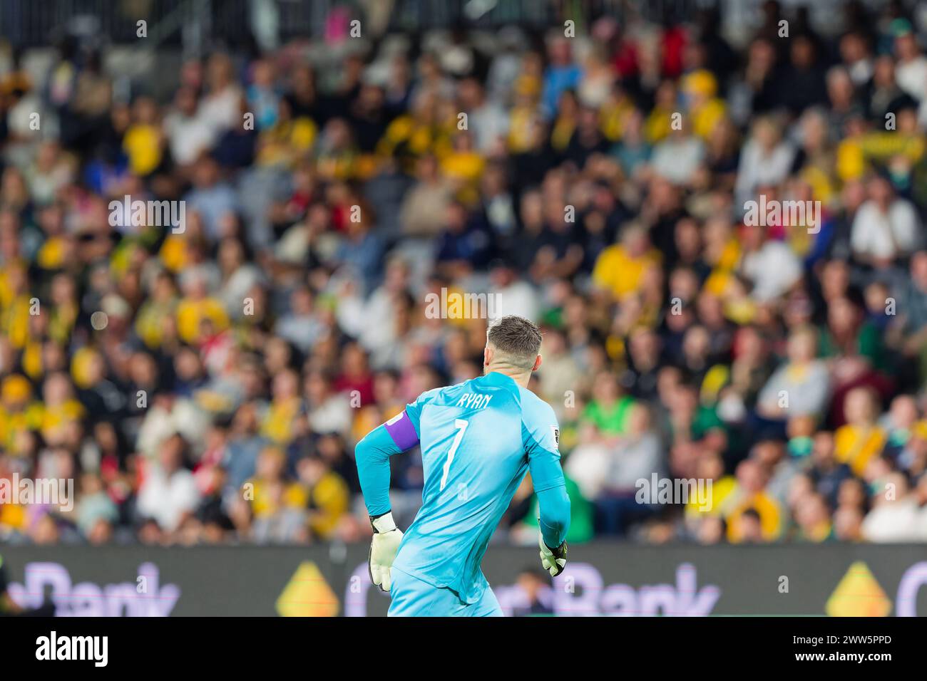 Sydney, Australia. 21st Mar, 2024. Mathew Ryan of Australia looks on during the FIFA World Cup 2026 Qualifier match between Australia and Lebanon at Western Sydney Stadium on March 21, 2024 in Sydney, Australia Credit: IOIO IMAGES/Alamy Live News Stock Photo