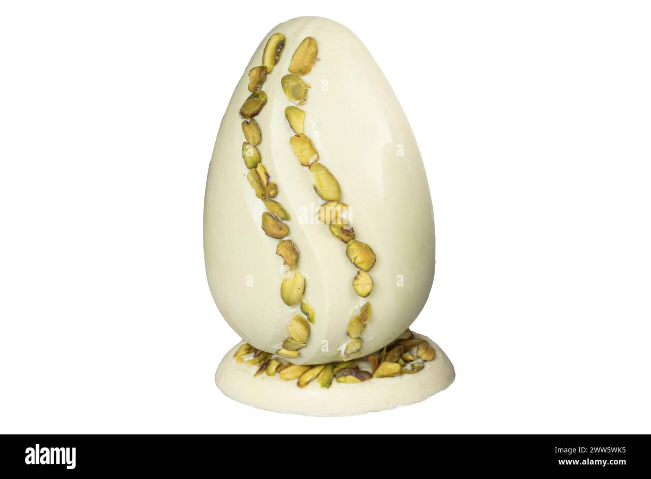 Assorted Easter eggs with pistachios, milk and dark chocolate_3a.jpg Stock Photo