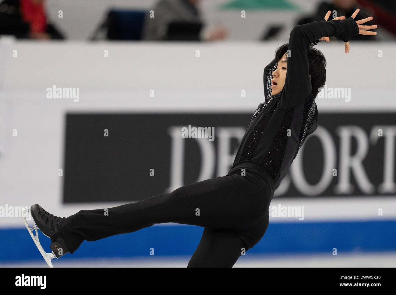 Montreal, Canada. 21st Mar, 2024. Yuma Kagiyama of Japan performs his