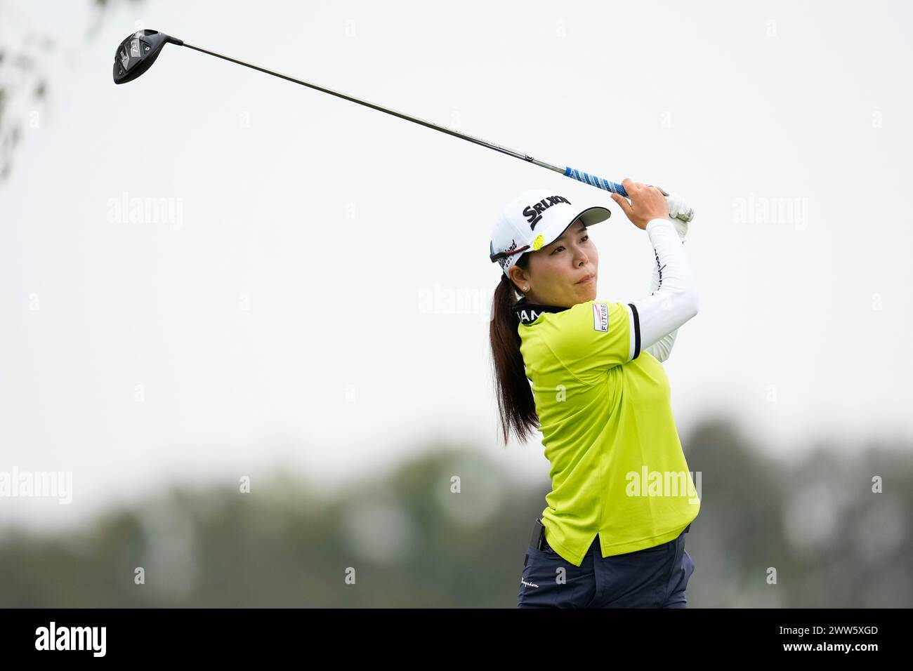 Minami Katsu Tees Off On The Ninth Hole During The First Round Of Lpga