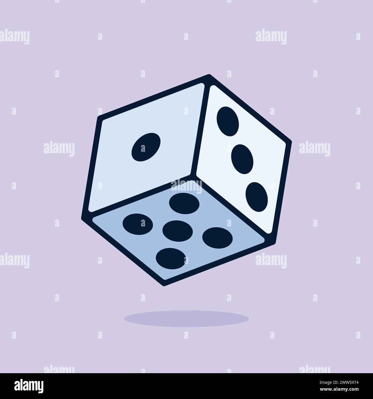 Rolling Dice Vector Illustration Icon Rolling Dice game icon Number ...