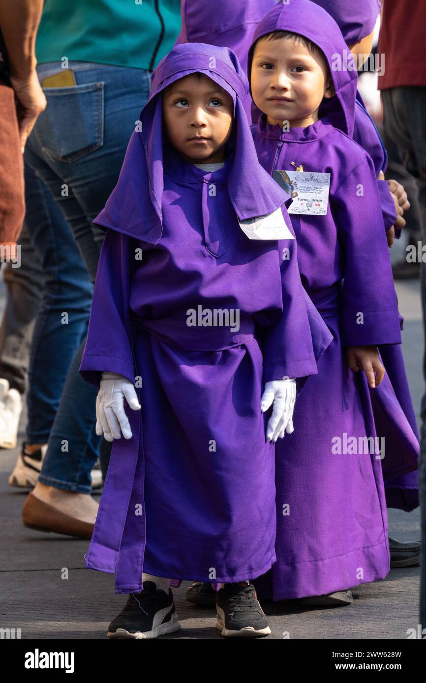 Antigua, Guatemala. 21st Mar, 2024. Young Guatemalan children, dressed ...