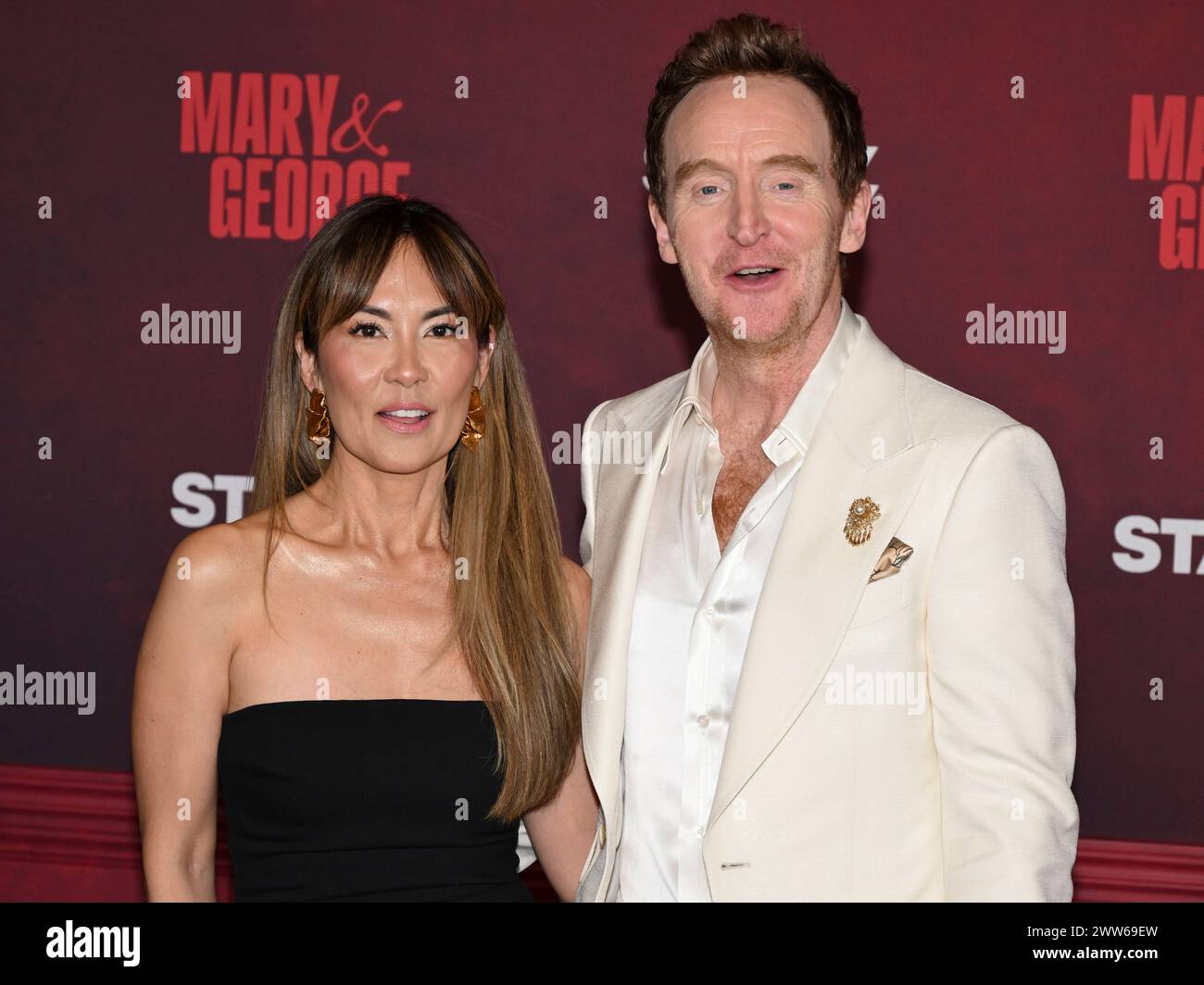 March 21, 2024, Los Angeles, California, U.S.: Mai Nguyen and Tony Curran attends the STARZ's ''Mary & George'' red carpet premiere. (Credit Image: © Billy Bennight/ZUMA Press Wire) EDITORIAL USAGE ONLY! Not for Commercial USAGE! Stock Photo