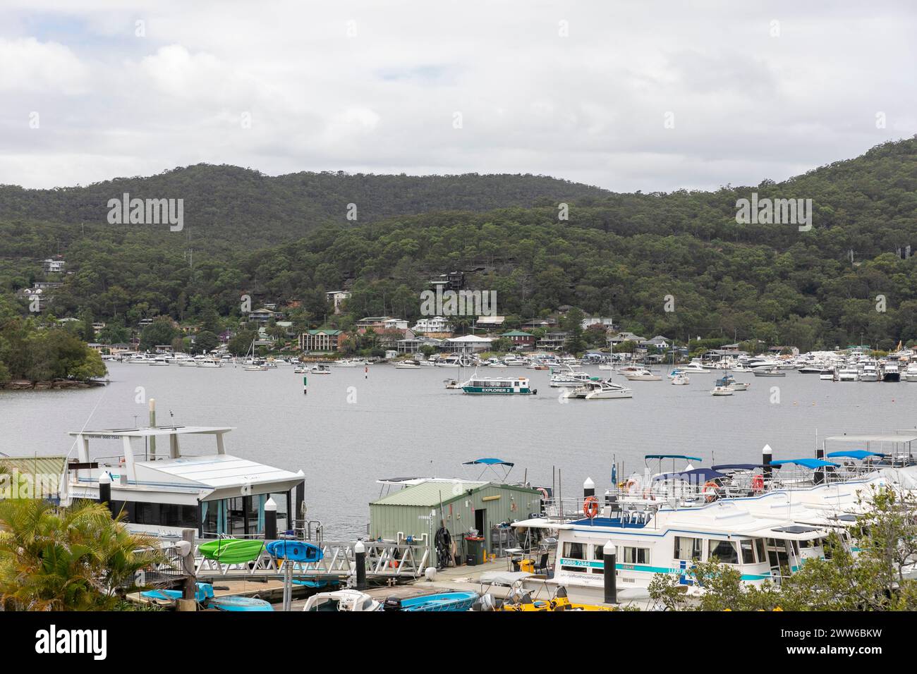 Kangaroo Point Cruise terminal in Brooklyn, central coast NSW, views ...