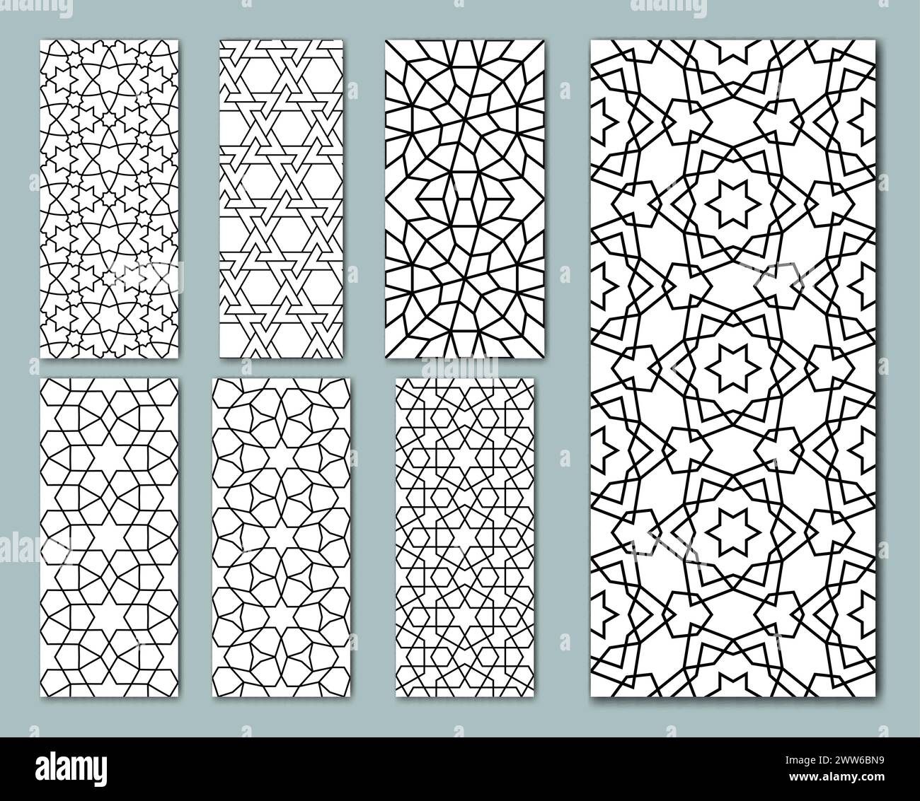 Islamic background collection with traditional style arabic. Seamless ...