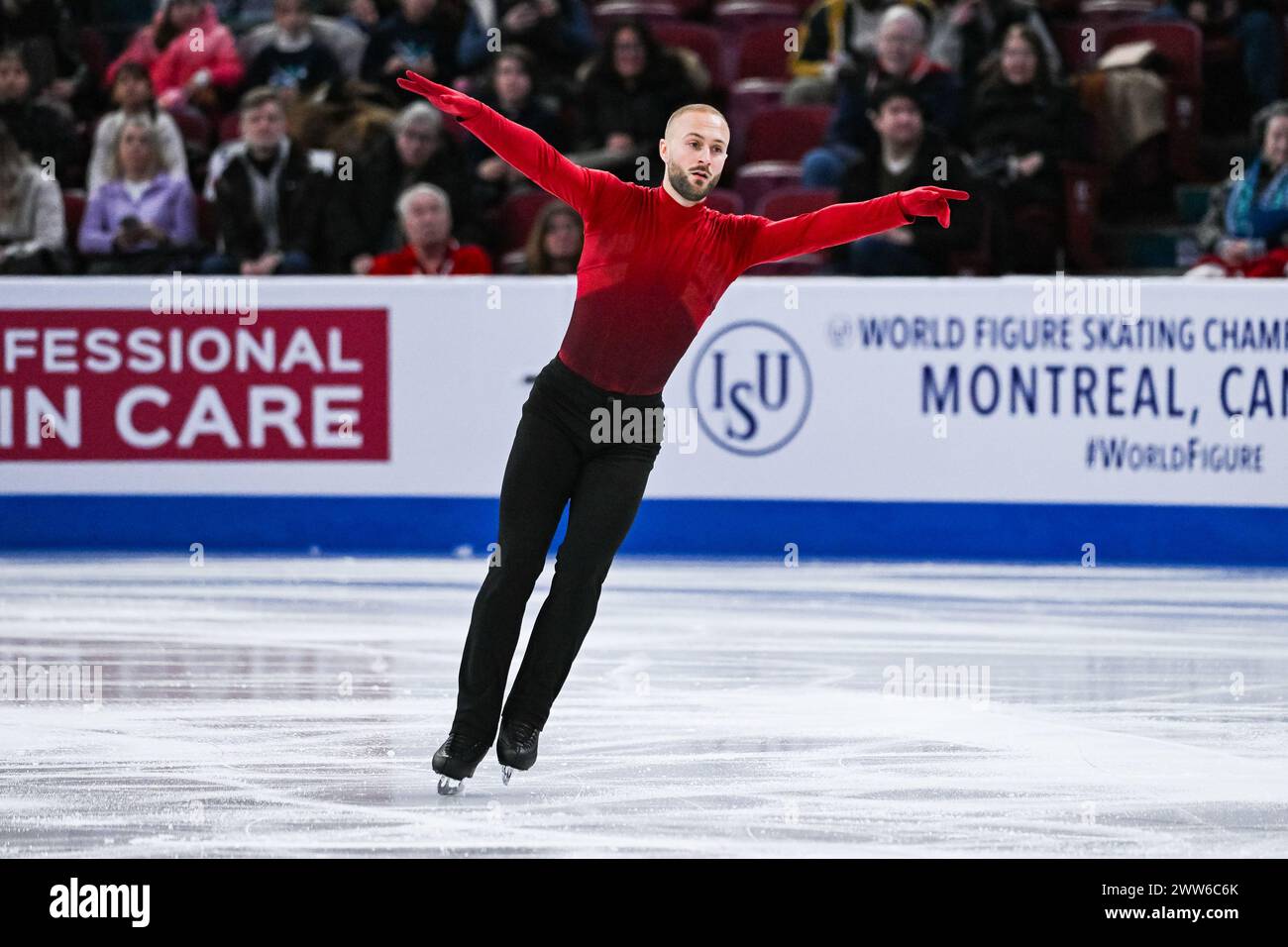 Montreal, Canada. 21st Mar, 2024. MONTREAL, CANADA - MARCH 21 2024: Davide Lewton Brain (MON) during the ISU World Figure Skating Championships at Bell Centre on in Montreal, Canada. (Photo by David Kirouac/Orange Pictures) Credit: Orange Pics BV/Alamy Live News Stock Photo