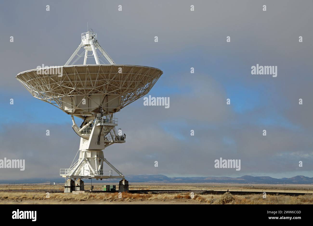 Large radio telescope - Very Large Array, New Mexico Stock Photo
