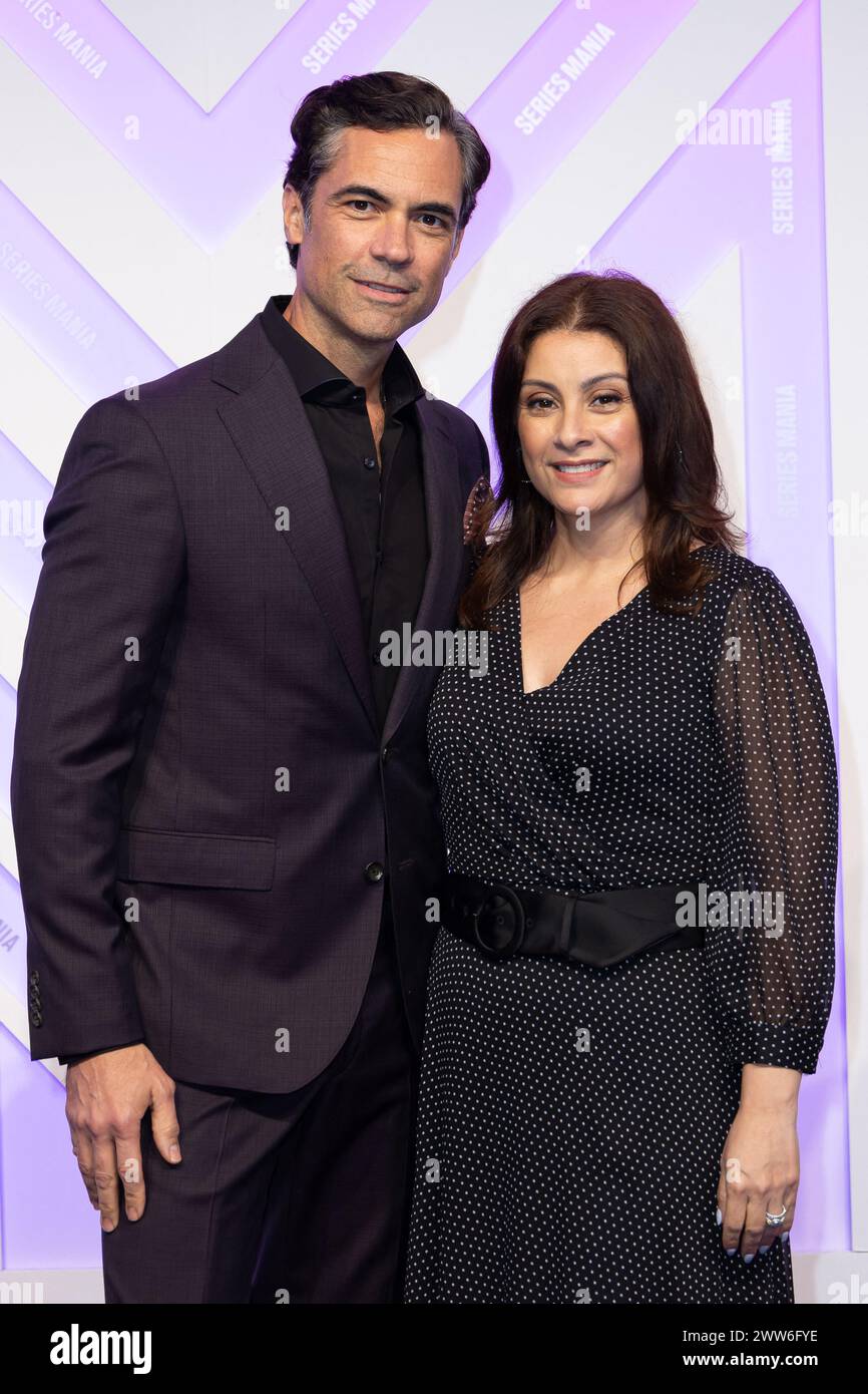 Lille, France. 21st Mar, 2024. Danny Pino and Lily Pino attend the red ...