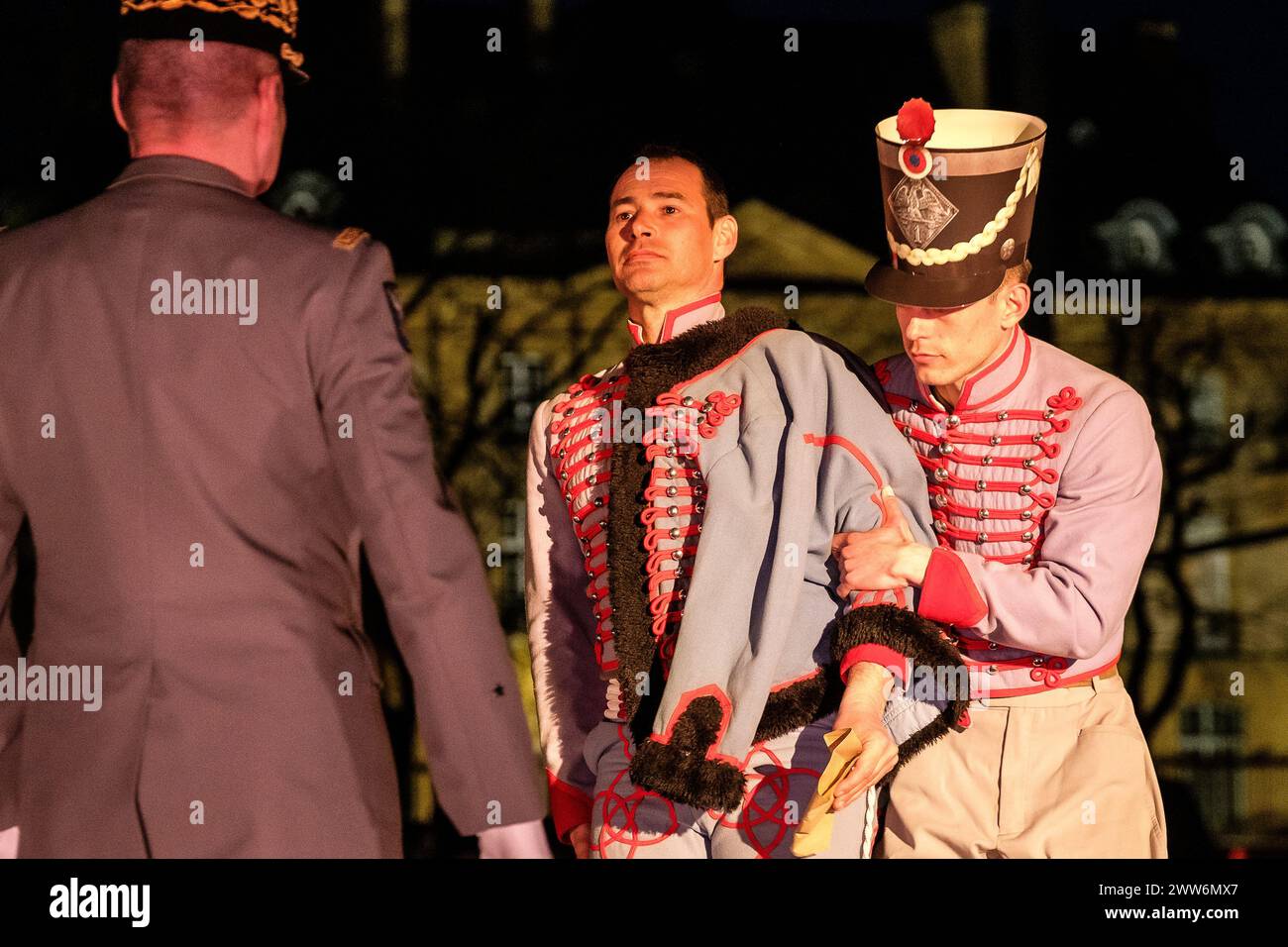 Photo Arnaud BEINAT/Maxppp. 2024/03/21, Metz, France. Le 3e Régiment de ...