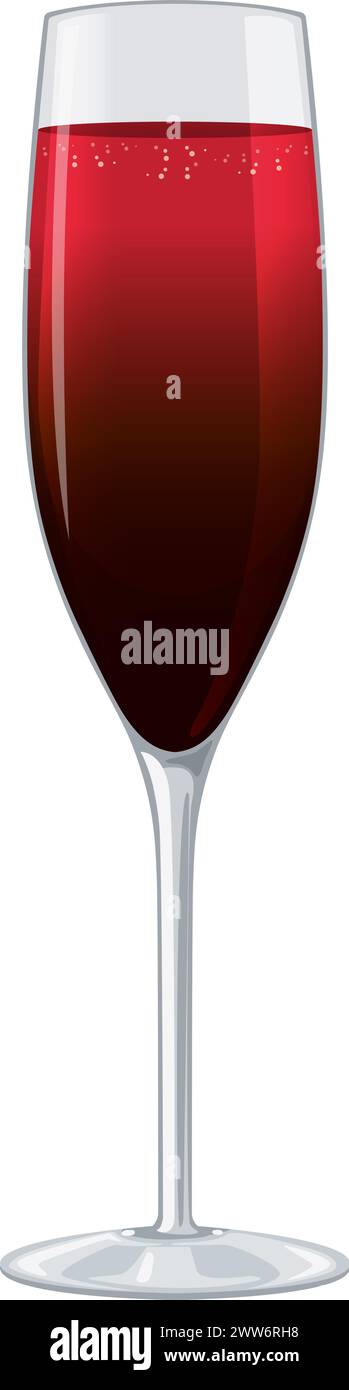 Vector illustration of a full red wine glass Stock Vector Image & Art ...