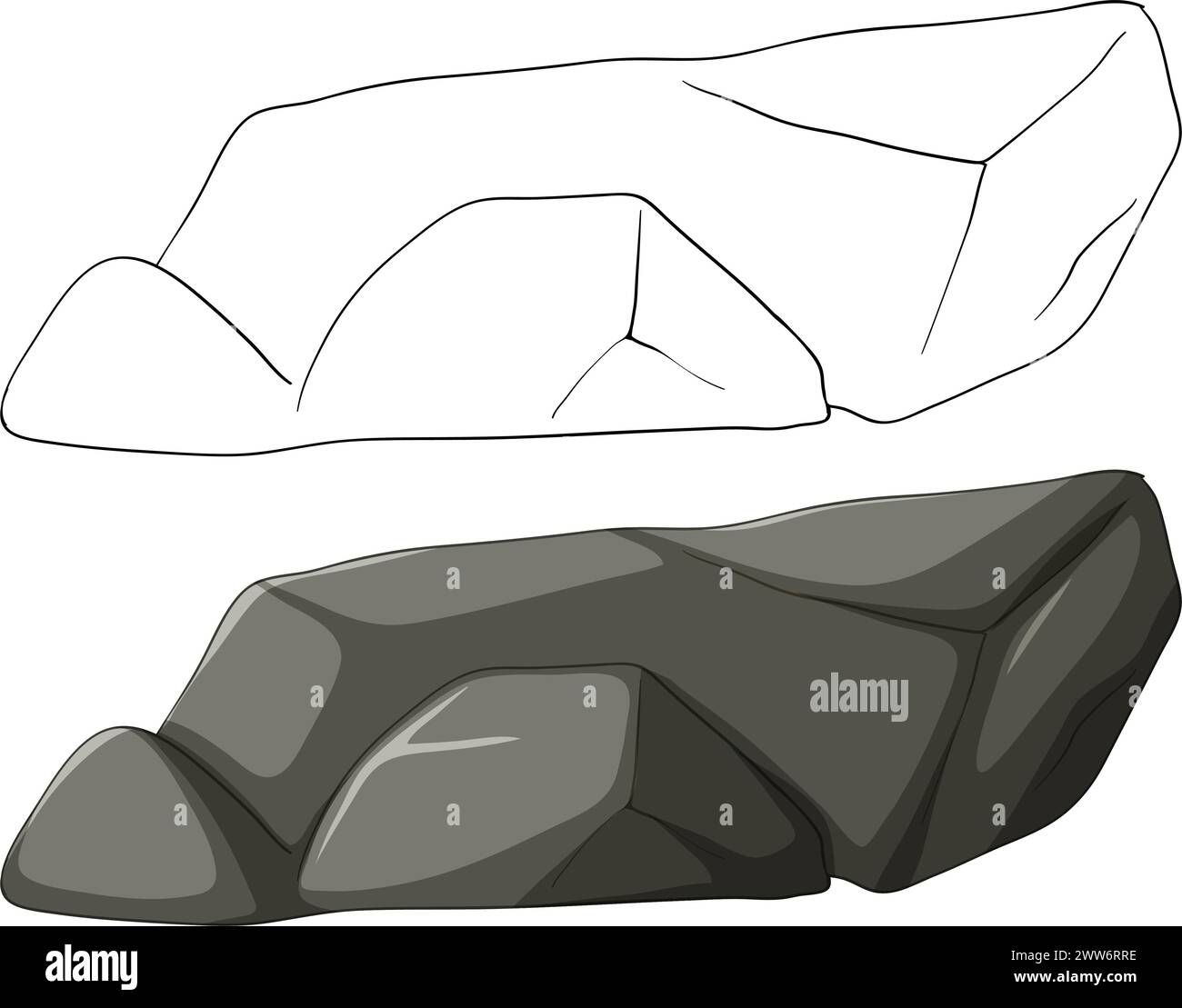Stylized vector rocks in grayscale tones Stock Vector Image & Art - Alamy