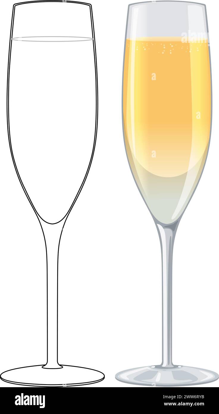 Luxury champagne flutes Stock Vector Images - Alamy