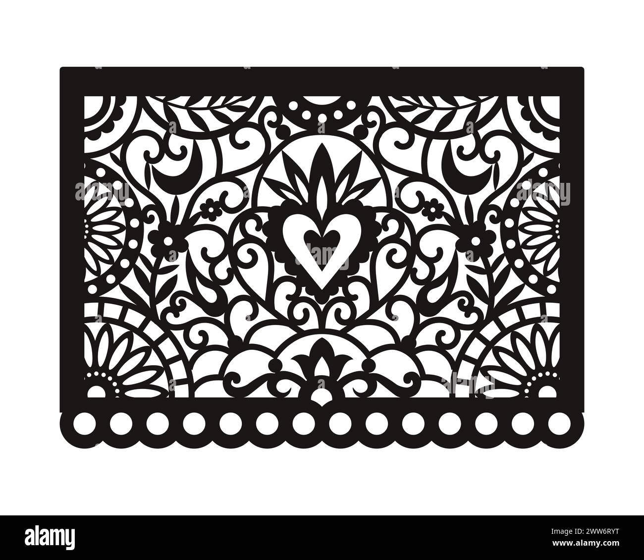 Flat style, isolated on white background. Laser cut template Stock ...