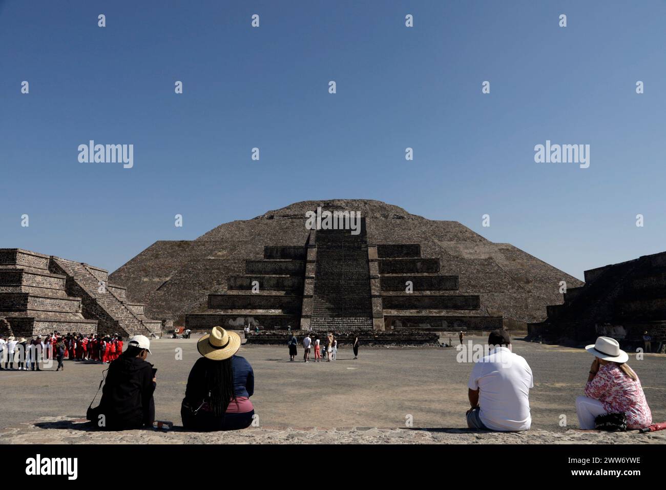 Non Exclusive March 21, 2024, State of Mexico, MexicoTourists visit