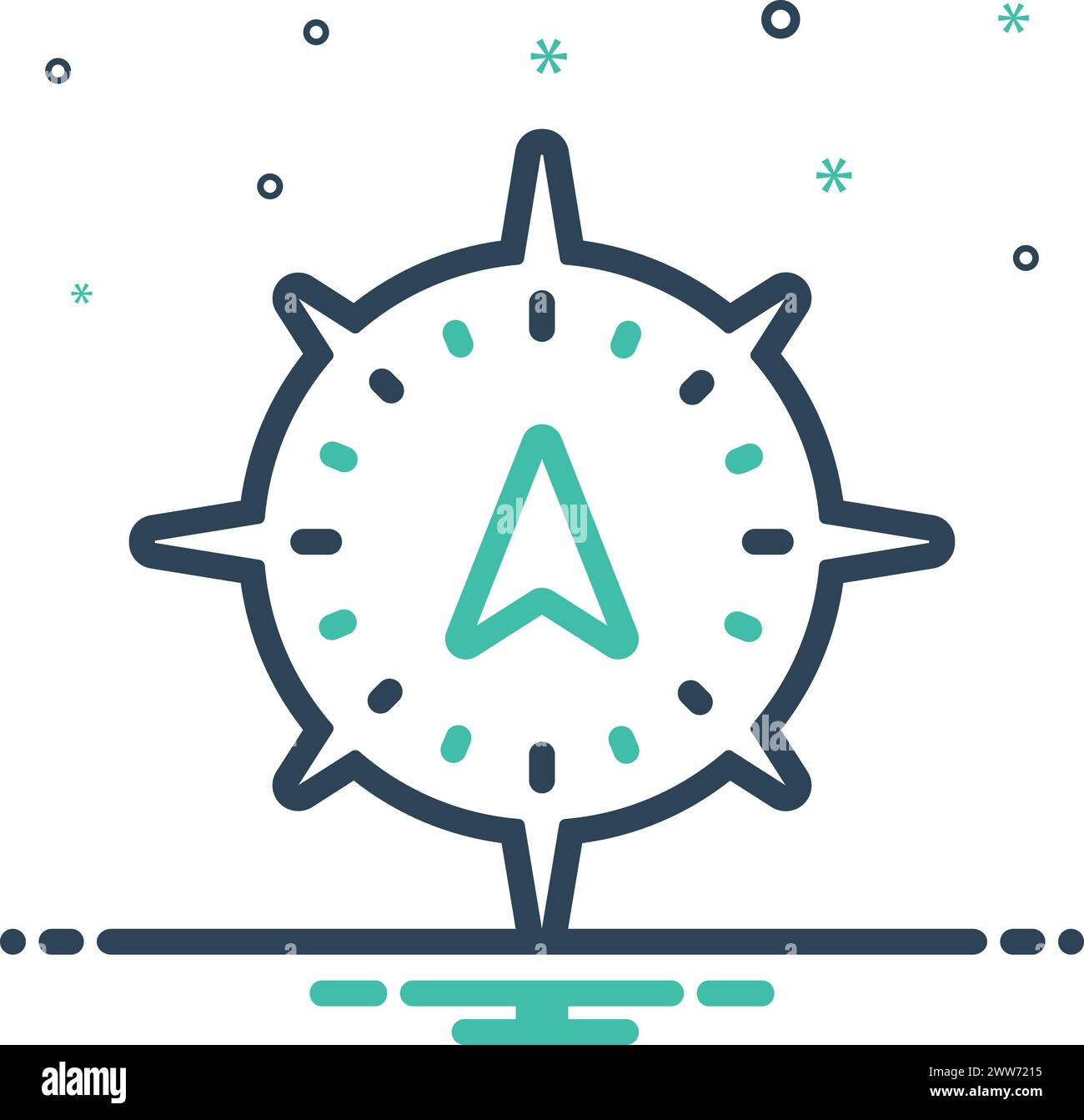 Icon for navigation, compass Stock Vector