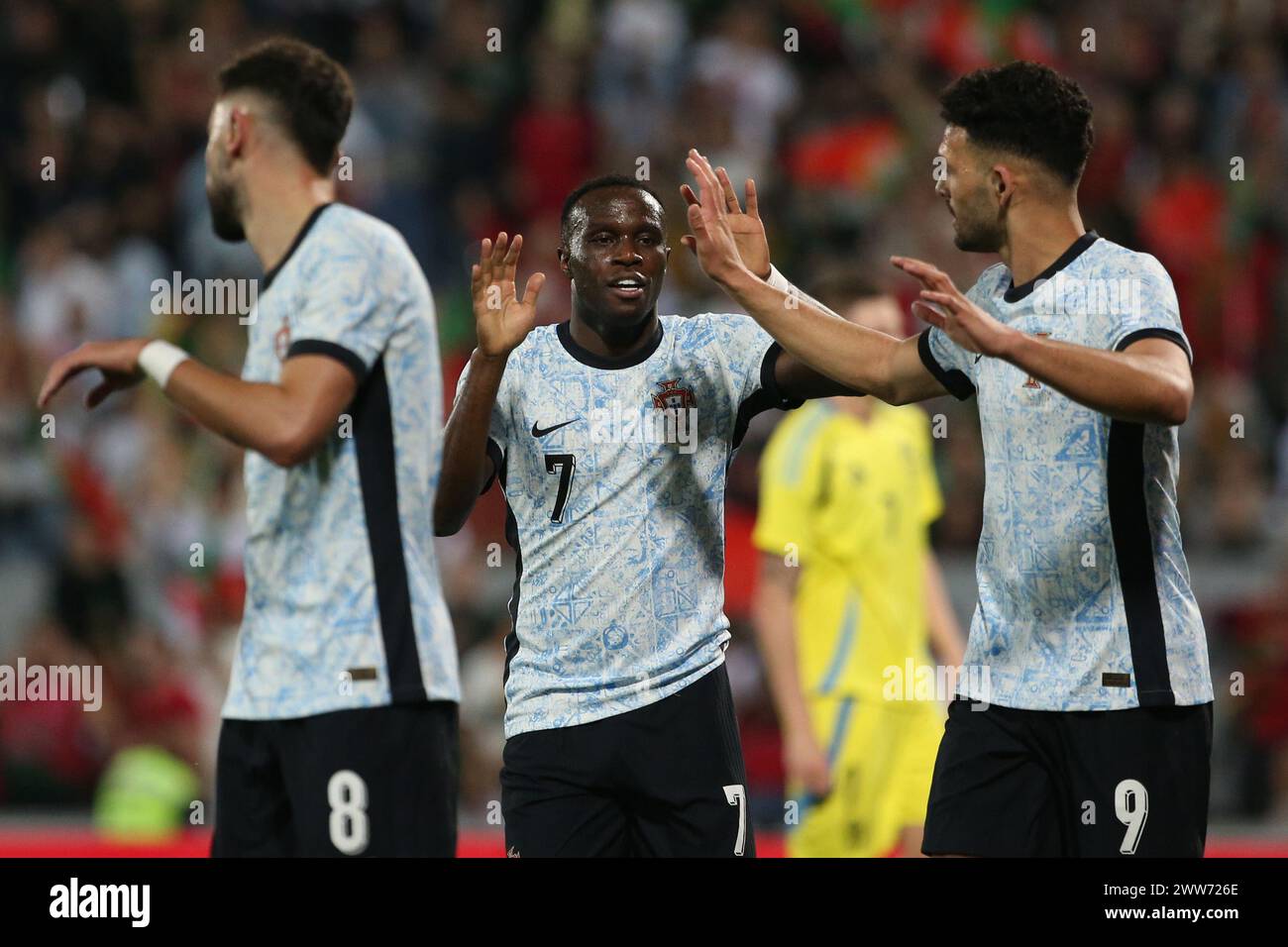 Guimarães, 03/21/2024 - Portugal's AA football team hosted the Swedish team this evening at the D. Afonso Henriques Stadium in a preparatory game for Euro 2024. Bruno Fernandes; Mist; Gonçalo Ramos; (Miguel Pereira/Global Imagens) Credit: Atlantico Press/Alamy Live News Stock Photo