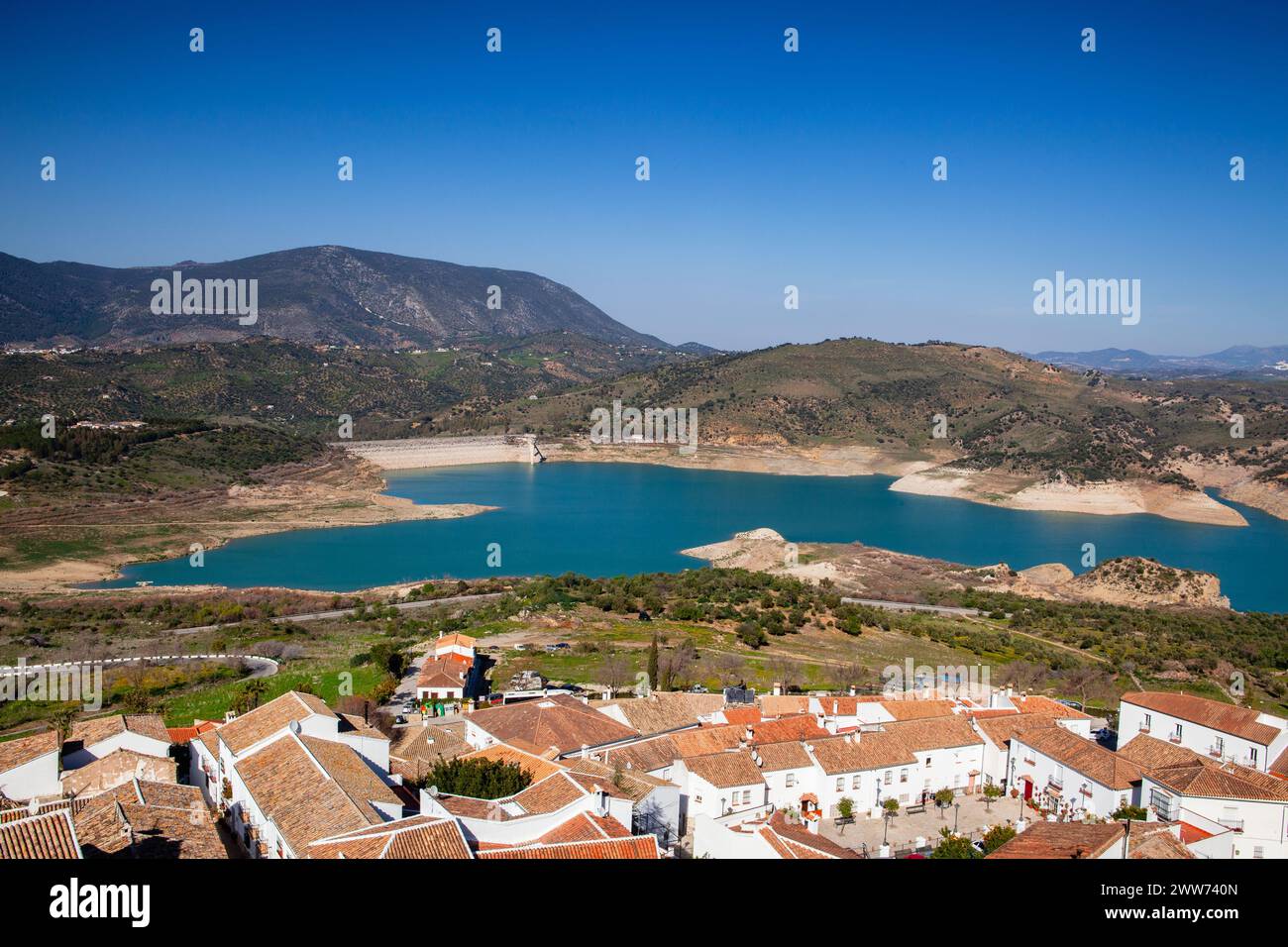 Zahara El Gastor Reservoir is a reservoir in Zahara de la Sierra Stock ...